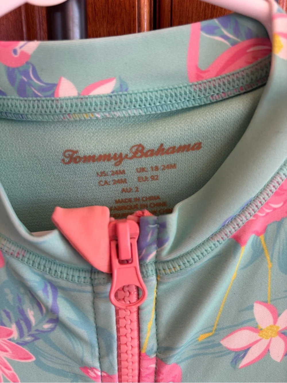 Tommy Bahama Floral Flamingo Ruffle One-Piece Swimsuit